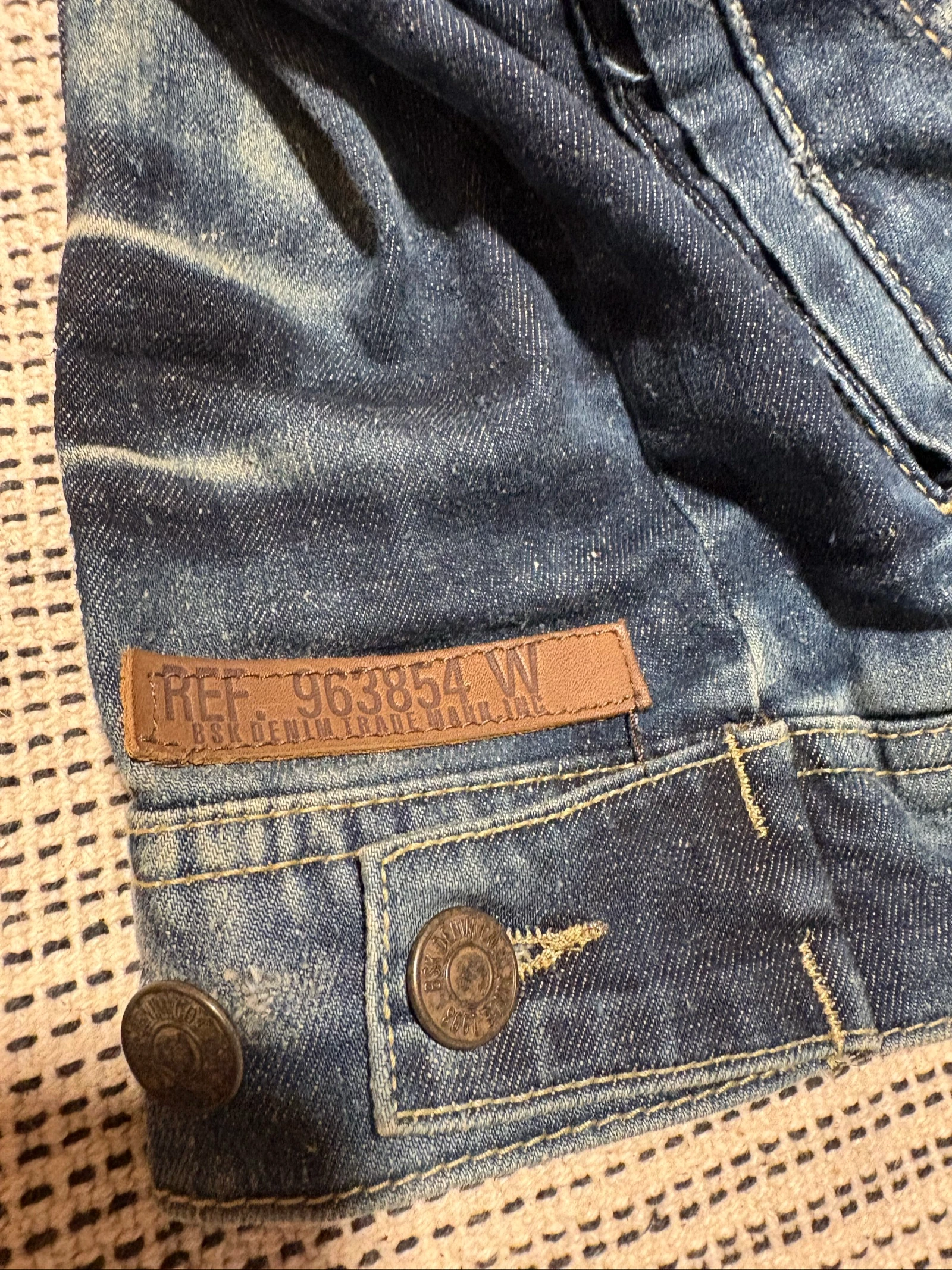 veste en jean bershka M 38 denim vestebazante veste vintage déchirée spijkerjas vestspijker – photo 9